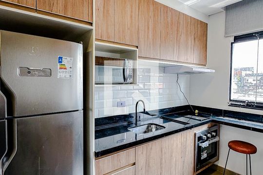 Cozinha de apartamento para alugar com 1 quarto, 26m² em Ipiranga, São Paulo