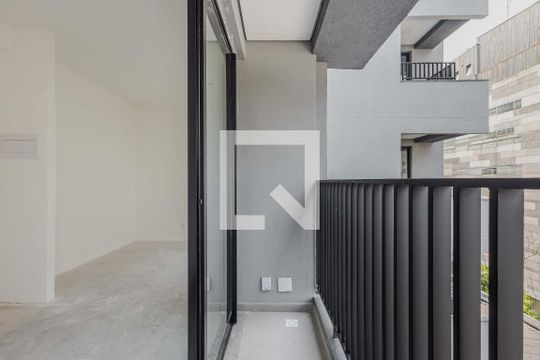 Varanda Quarto de kitnet/studio à venda com 1 quarto, 24m² em Vila Madalena, São Paulo