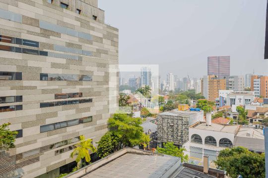 Vista da Varanda Quarto de kitnet/studio à venda com 1 quarto, 24m² em Vila Madalena, São Paulo