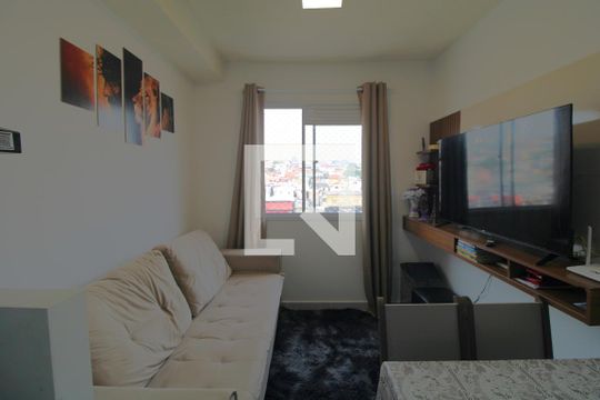 Sala de apartamento à venda com 1 quarto, 27m² em Jardim Itacolomi, São Paulo