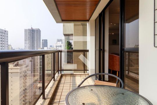 Sala - Varanda de apartamento para alugar com 3 quartos, 120m² em Cidade Monções, São Paulo