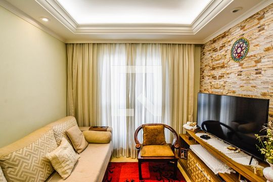Sala de apartamento à venda com 2 quartos, 49m² em Vila Lutécia, Santo André