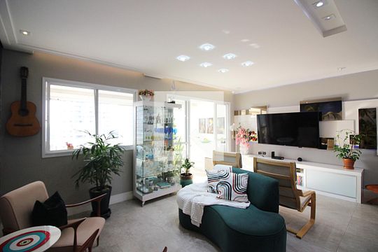 Sala  de apartamento à venda com 2 quartos, 91m² em Vila Lusitania, São Bernardo do Campo