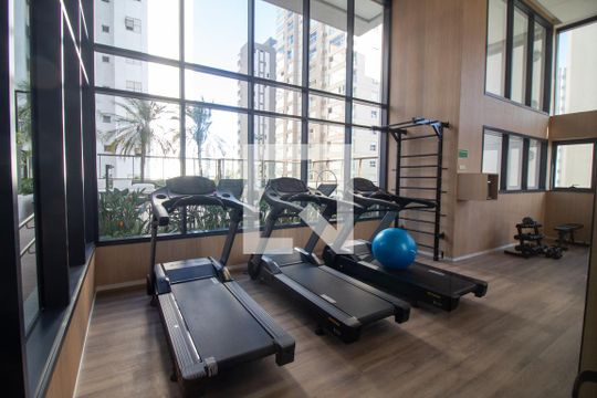 Área comum - Academia de kitnet/studio para alugar com 1 quarto, 27m² em Campo Belo, São Paulo