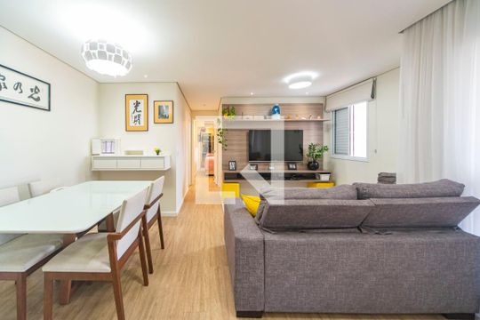 Sala de apartamento à venda com 2 quartos, 67m² em Vila Valparaíso, Santo André