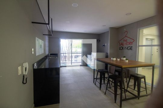 Área comum - Lavanderia de kitnet/studio à venda com 1 quarto, 25m² em Campo Belo, São Paulo