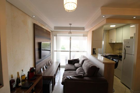 Sala / Cozinha de apartamento à venda com 2 quartos, 60m² em Jardim das Laranjeiras, São Paulo