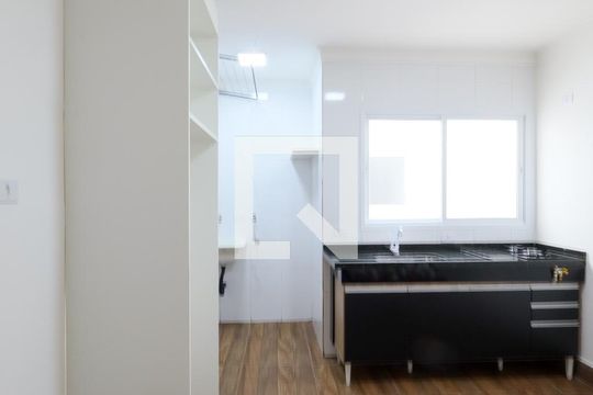 Cozinha de apartamento para alugar com 1 quarto, 30m² em Jardim Consorcio, São Paulo