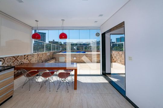 Varanda gourmet de apartamento para alugar com 4 quartos, 216m² em Estoril, Belo Horizonte