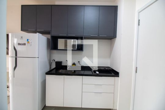 Cozinha - Studio de kitnet/studio para alugar com 1 quarto, 25m² em Campo Belo, São Paulo
