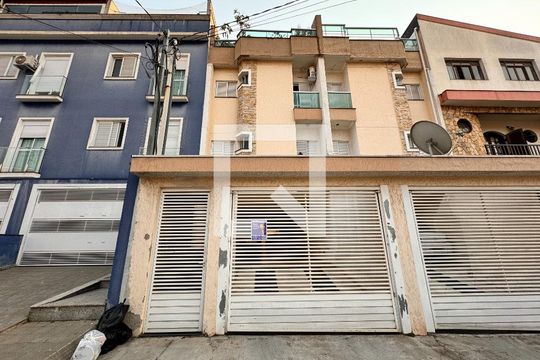 Fachada + plaquinha  de apartamento à venda com 2 quartos, 54m² em Parque das Nações, Santo André