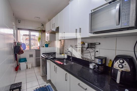 Cozinha de apartamento à venda com 3 quartos, 109m² em Vila Homero Thon, Santo André