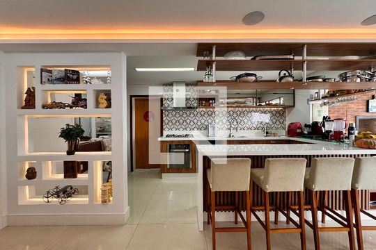 Cozinha de apartamento à venda com 3 quartos, 115m² em Jardim, Santo André