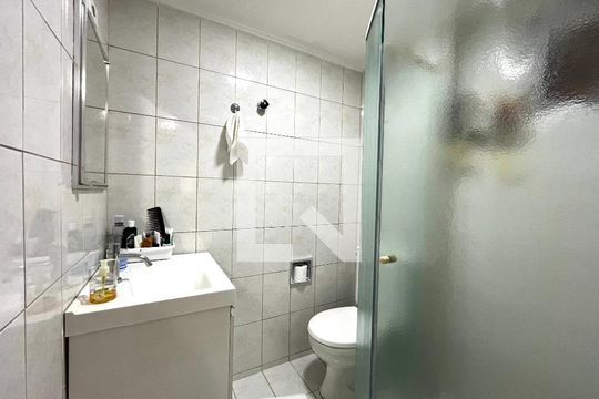 Banheiro da Suíte de apartamento à venda com 3 quartos, 83m² em Vila Parque Jabaquara, São Paulo