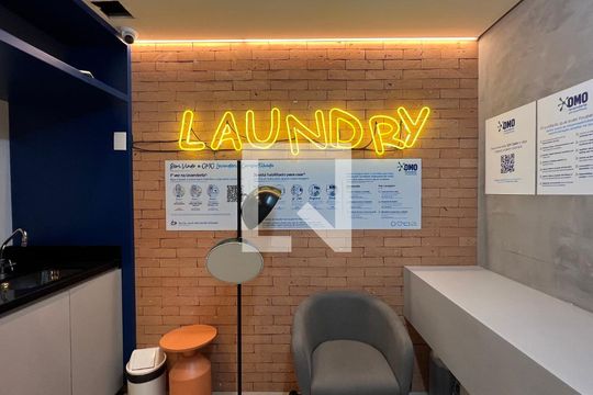 Lavanderia de kitnet/studio para alugar com 1 quarto, 26m² em Pinheiros, São Paulo