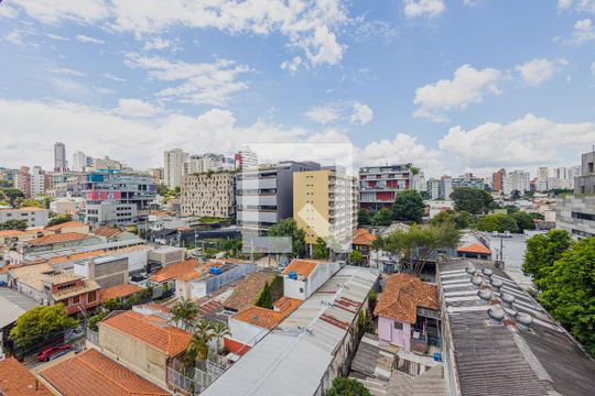 Vista da Varanda de apartamento à venda com 1 quarto, 28m² em Pinheiros, São Paulo