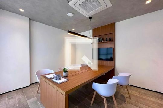 Área comum de kitnet/studio para alugar com 0 quarto, 26m² em Brooklin Paulista, São Paulo