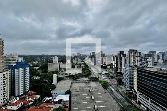 Vista de kitnet/studio para alugar com 0 quarto, 26m² em Brooklin Paulista, São Paulo
