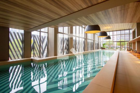 Área comum - Piscina de kitnet/studio à venda com 1 quarto, 36m² em Pinheiros, São Paulo