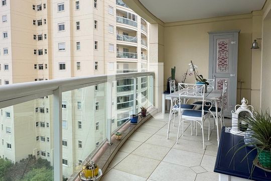 Varanda de apartamento para alugar com 3 quartos, 133m² em Tamboré, Santana de Parnaíba
