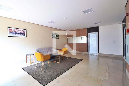 Hall social de apartamento para alugar com 2 quartos, 60m² em Vila Valparaíso, Santo André
