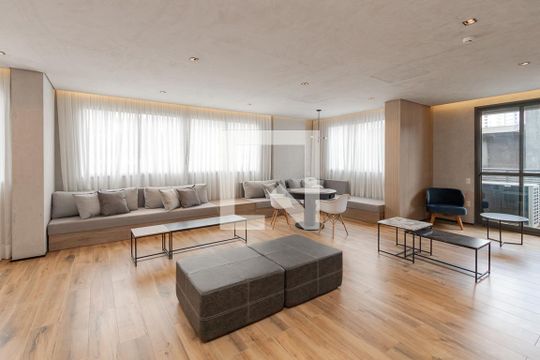 Área comum-Salão de Festas de apartamento para alugar com 1 quarto, 25m² em Jardim das Acacias, São Paulo