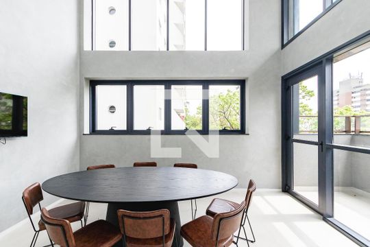 Área comum de kitnet/studio à venda com 1 quarto, 26m² em Campo Belo, São Paulo