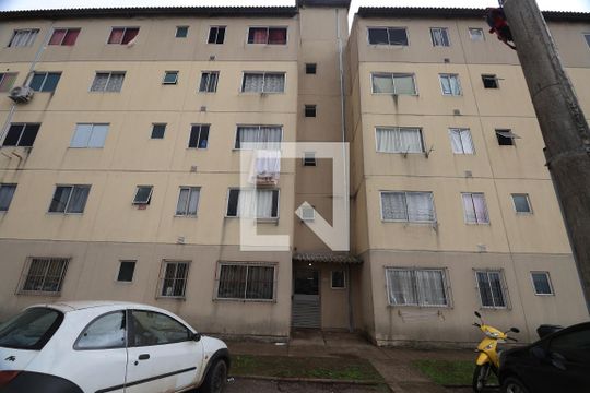 Fachada do bloco de apartamento à venda com 2 quartos, 44m² em Guajuviras, Canoas