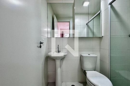 Banheiro Suite de apartamento à venda com 1 quarto, 27m² em Jardim Caravelas, São Paulo