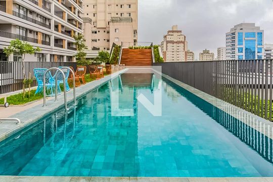 Área comum - Piscina de kitnet/studio para alugar com 1 quarto, 28m² em Vila Mariana, São Paulo