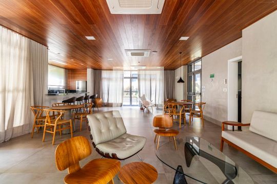 Área comum - Salão de festas de apartamento para alugar com 1 quarto, 49m² em Jardim Paulista, São Paulo