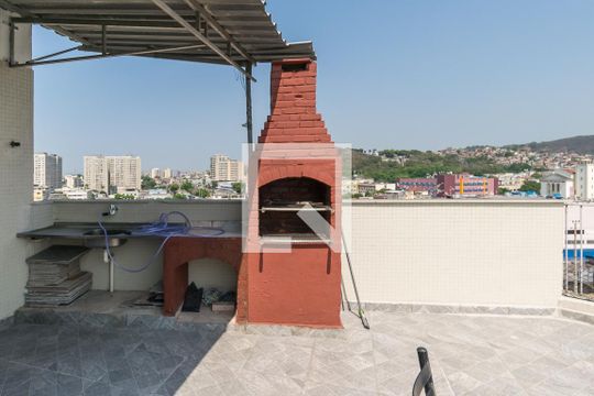 Varanda gourmet - Churrasqueira de apartamento à venda com 3 quartos, 111m² em Penha, Rio de Janeiro