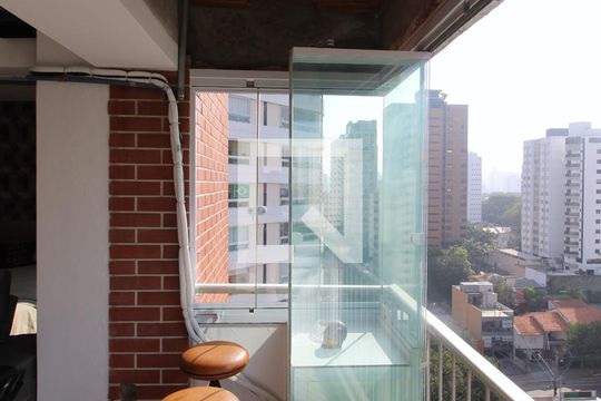 Varanda de apartamento à venda com 1 quarto, 45m² em Indianópolis, São Paulo