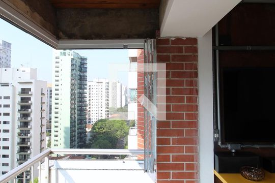 Varanda de apartamento à venda com 1 quarto, 45m² em Indianópolis, São Paulo