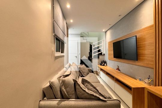 Sala de apartamento à venda com 2 quartos, 82m² em Cidade São Jorge, Santo André