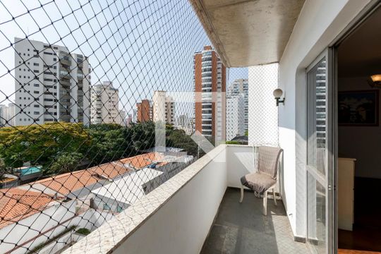Varanda da Sala de apartamento para alugar com 4 quartos, 146m² em Campo Belo, São Paulo
