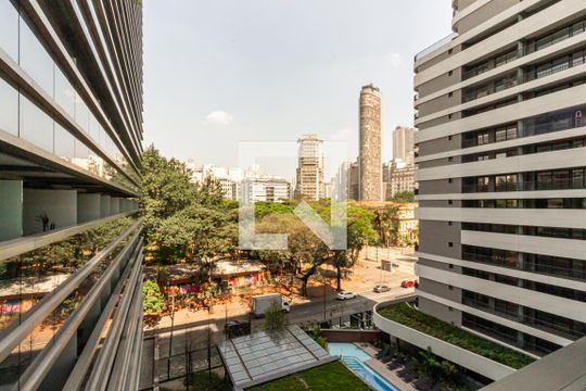 Vista da Varanda de kitnet/studio para alugar com 1 quarto, 28m² em República, São Paulo
