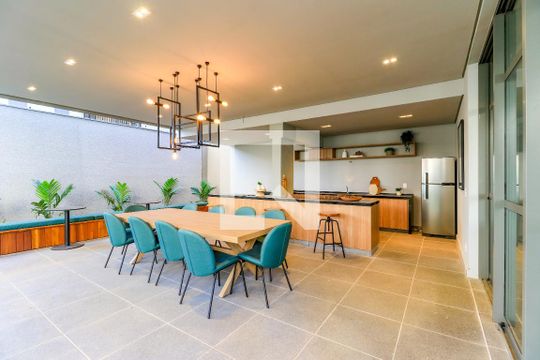 Área comum - Churrasqueira de kitnet/studio à venda com 1 quarto, 35m² em Jardim das Acácias, São Paulo