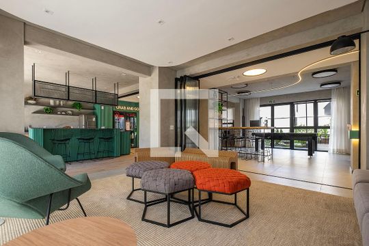 Lounge de apartamento à venda com 1 quarto, 27m² em Pinheiros, São Paulo