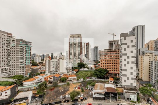 Vista da Varanda de kitnet/studio à venda com 1 quarto, 25m² em Jardim das Acácias, São Paulo
