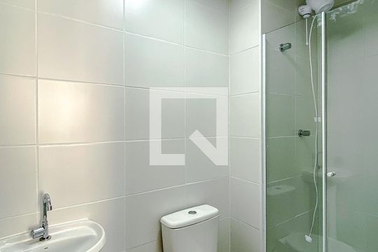 Banheiro da Suíte de apartamento à venda com 1 quarto, 28m² em Vila Cláudia, São Paulo