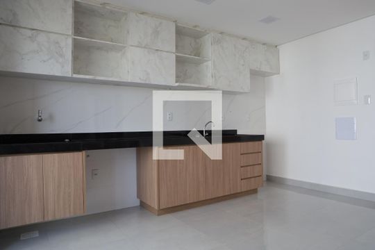 Sala/Cozinha de apartamento à venda com 2 quartos, 55m² em Vila Rosa, Goiânia