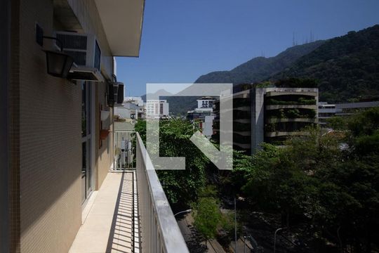 Varanda da sala de apartamento para alugar com 3 quartos, 95m² em Lagoa, Rio de Janeiro