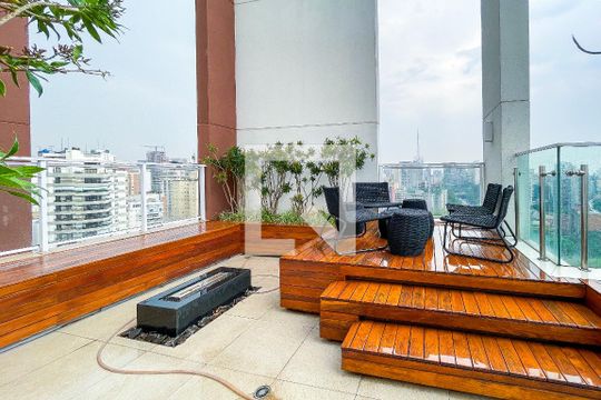 Área comum - Piscina de apartamento para alugar com 1 quarto, 57m² em Paraíso, São Paulo