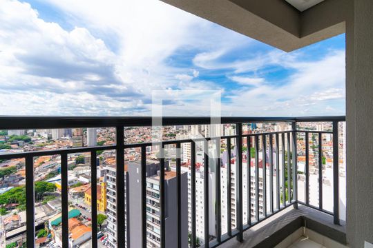 Varanda do Quarto de apartamento para alugar com 1 quarto, 31m² em Vila Prudente, São Paulo