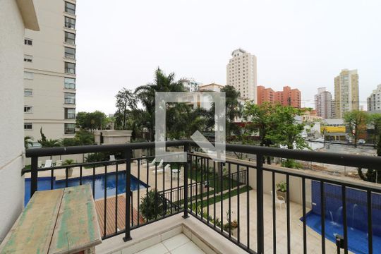 Varanda da Suíte Master de apartamento à venda com 3 quartos, 201m² em Vila Gilda, Santo André