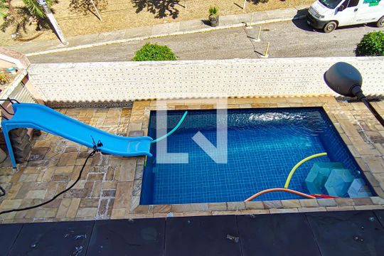 terraço - vista de casa à venda com 4 quartos, 420m² em Taquara, Rio de Janeiro