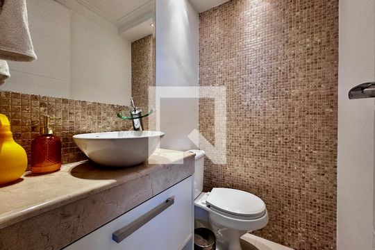Lavabo de apartamento à venda com 3 quartos, 134m² em Santo Amaro, São Paulo