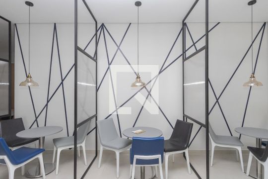 Área comum de kitnet/studio para alugar com 1 quarto, 27m² em Santo Amaro, São Paulo