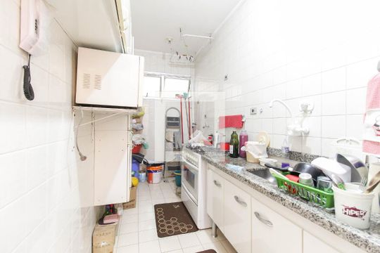 Cozinha de apartamento à venda com 2 quartos, 48m² em Vila Carmosina, São Paulo